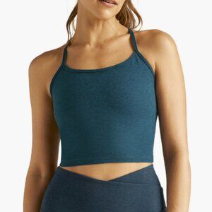 Spacedye Slim Racerback Cropped Tank | Size Small | Blue Gem Heather